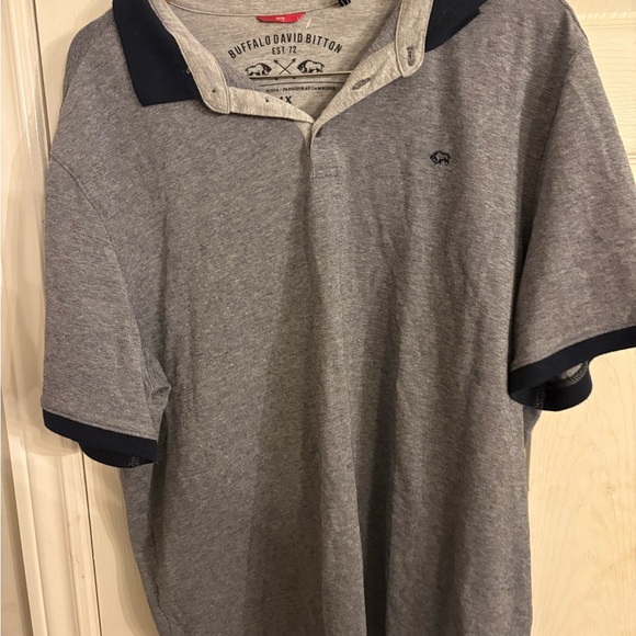 Buffalo David Bitton Gray Polo Shirt for Men size 1X - Picture 1 of 7